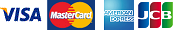 VISA、MasterCard、American Express、JCB