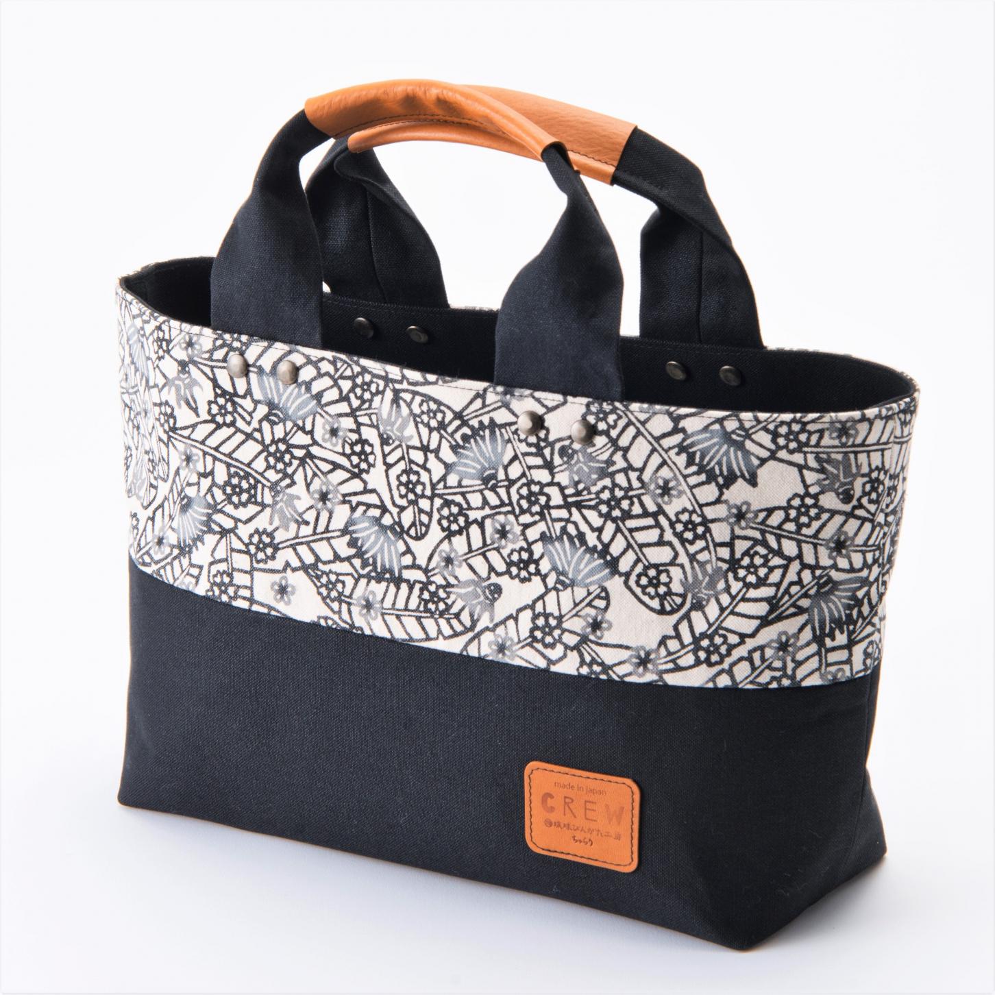 琉球びんがた工房ちゅらり/モノトーンびんがたCREW　よこトート　小