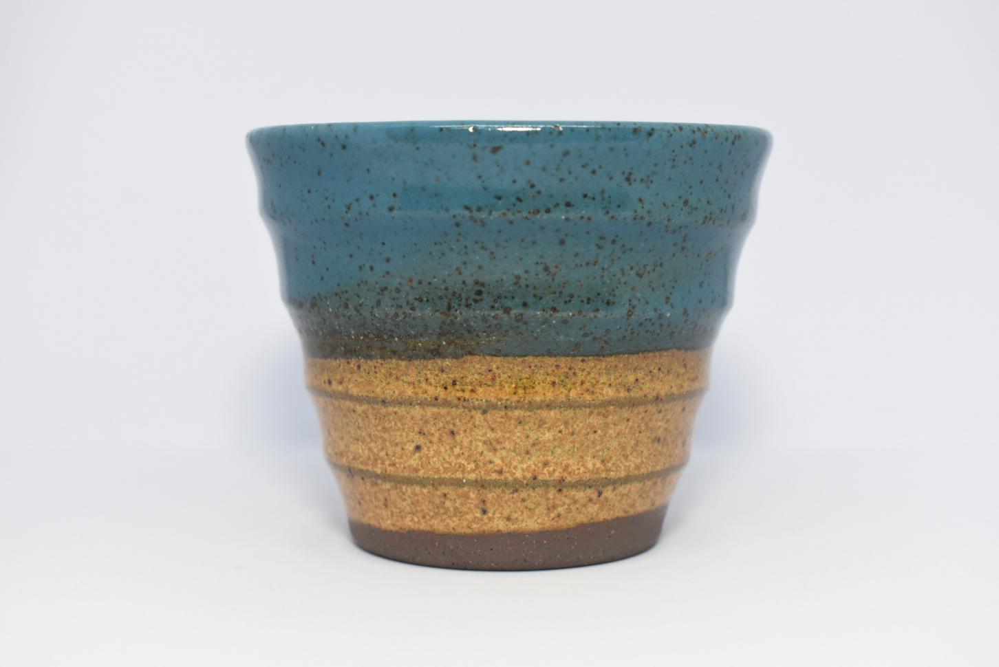 ゆのみ(小)ツートンカラー 青/黄 【送料込】