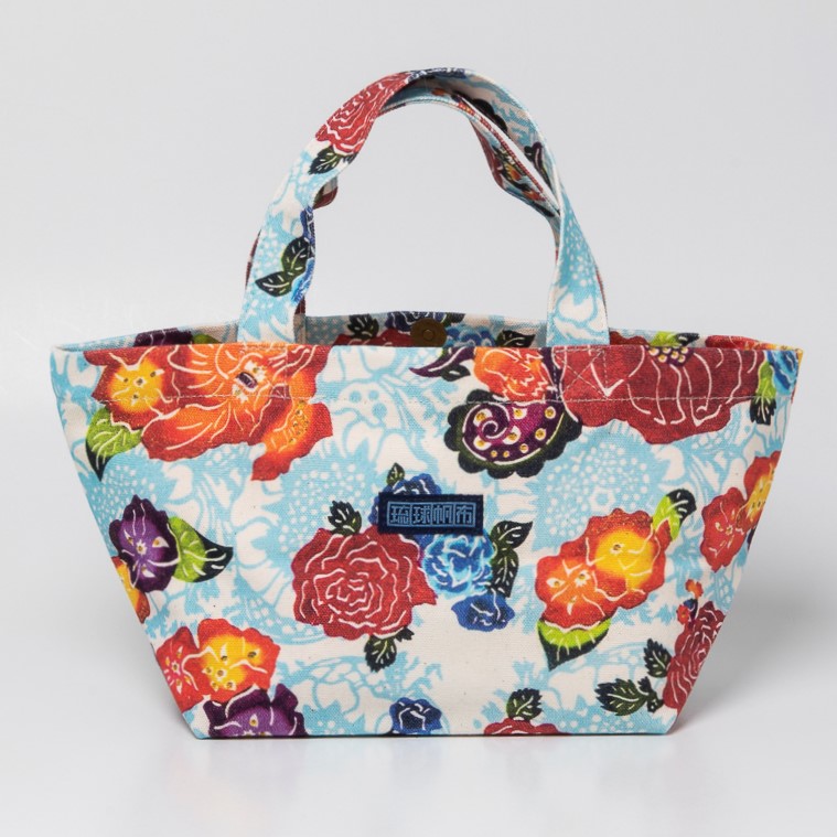 舟形トート RYUKA/紅型ブルー