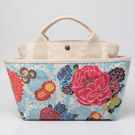 お散歩バッグ/紅型ブルー