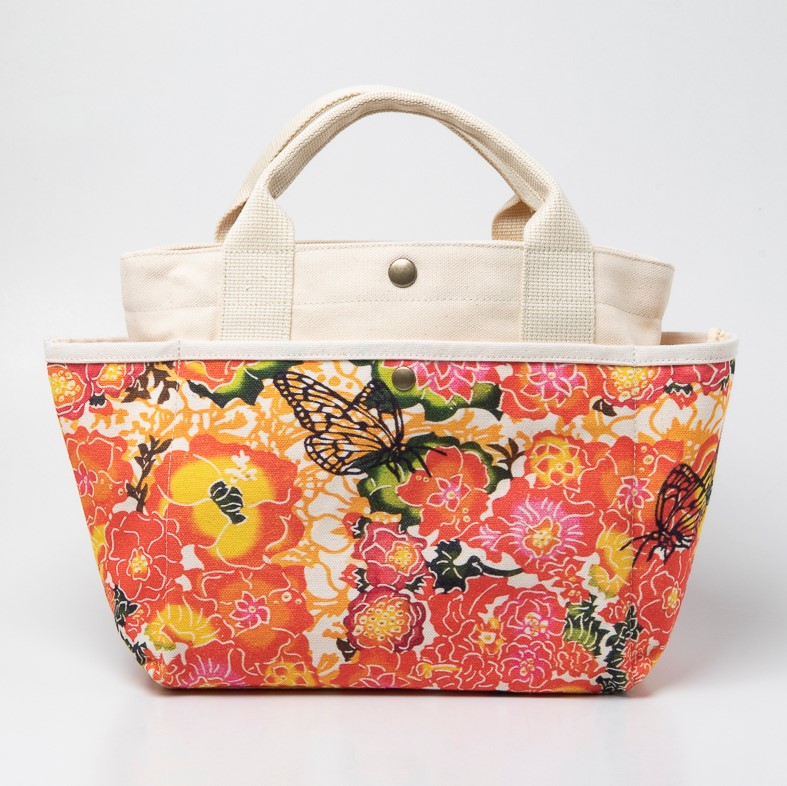 お散歩バッグ/紅型バタフライ