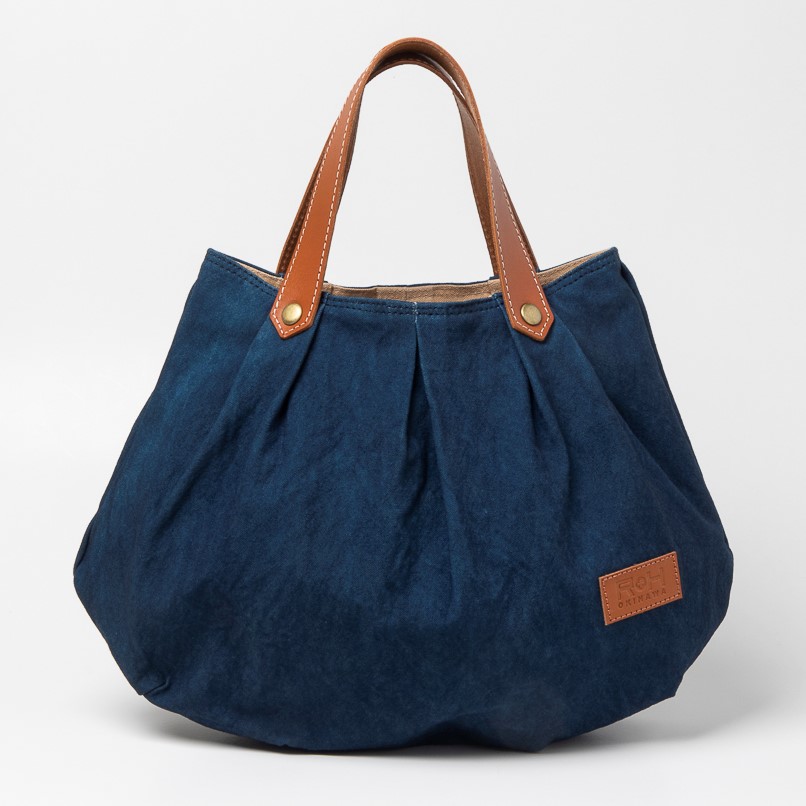 琉球藍染 パンプキンバッグ