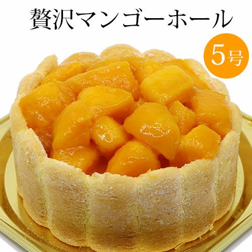 贅沢マンゴーホールケーキ 5号(4-6人分) 送料込