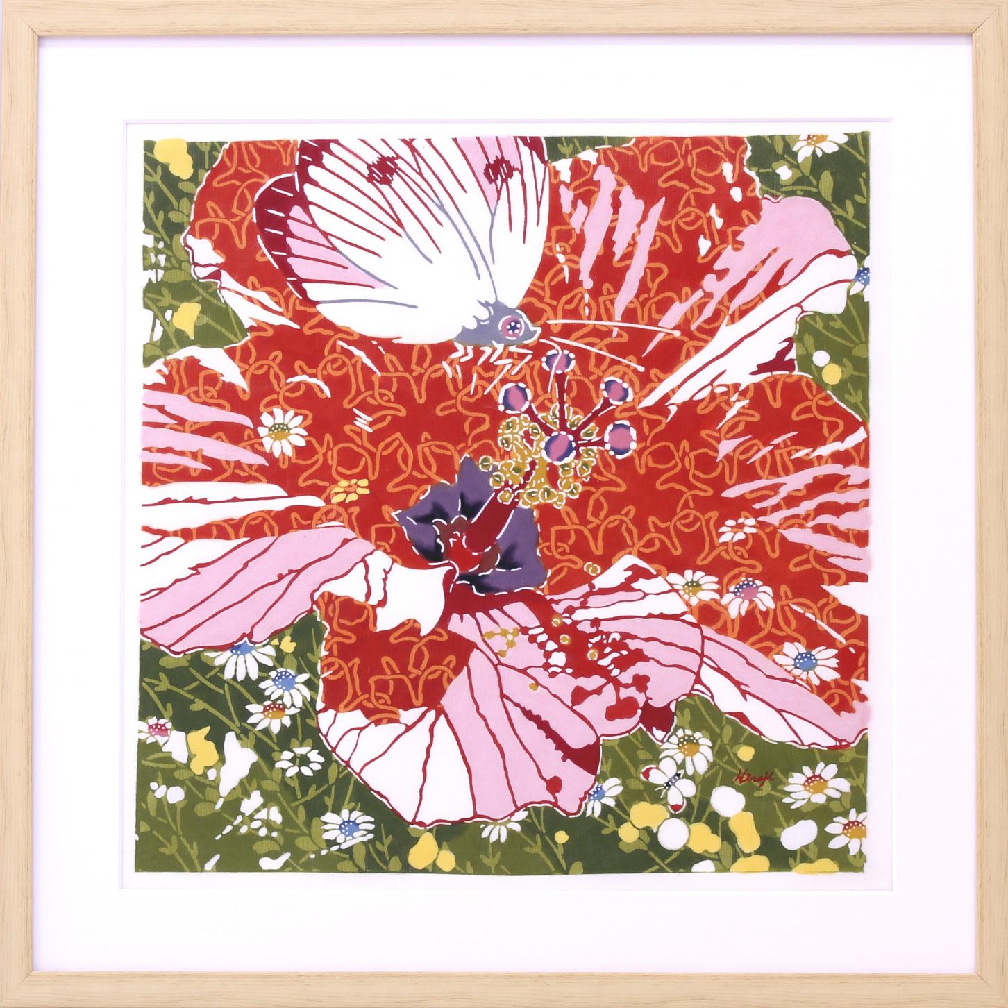 【限定10部】蝶にハイビスカス