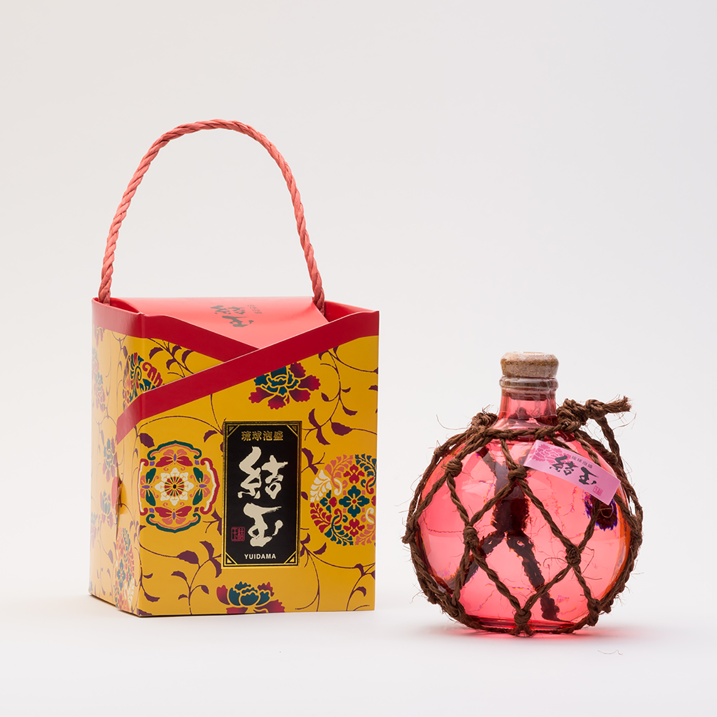 泡盛　結玉(赤)　浮き玉ボトル　500ml　25度