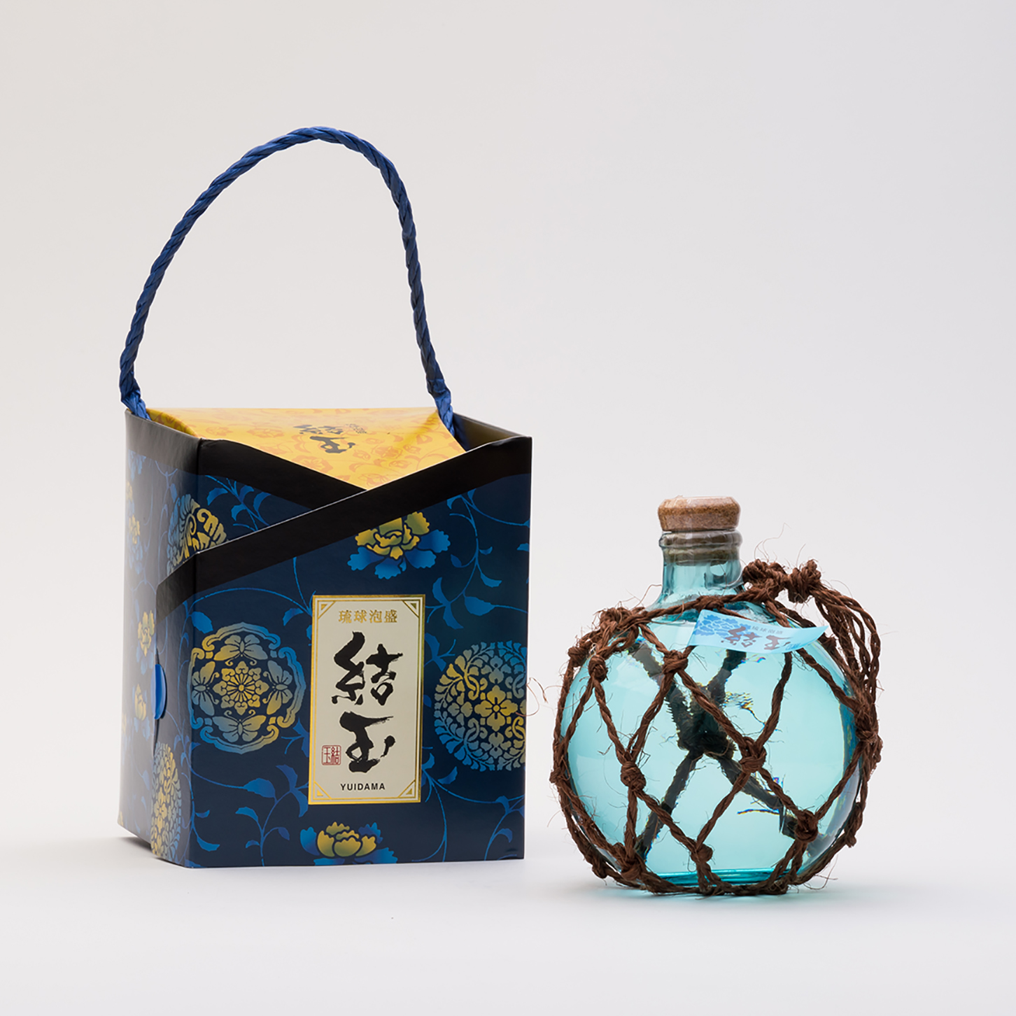 泡盛　結玉(青)　浮き玉ボトル　500ml　25度